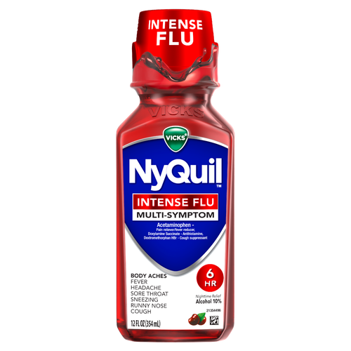 Vicks NyQuil Cherry Intense Flu Multi-Symptom Liquid - 10.32 Pound