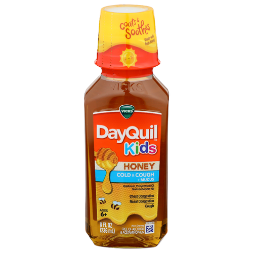 Vicks Dayquil Kids Honey Cold & Cough + mucus - 8 Fluid Ounce