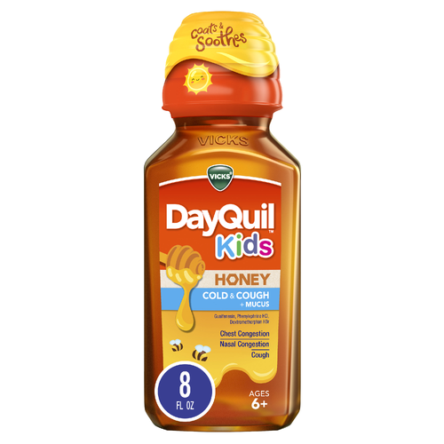 Vicks Dayquil Kids Honey Cold & Cough + Mucus - 8 Fluid Ounce Image 1 of 4