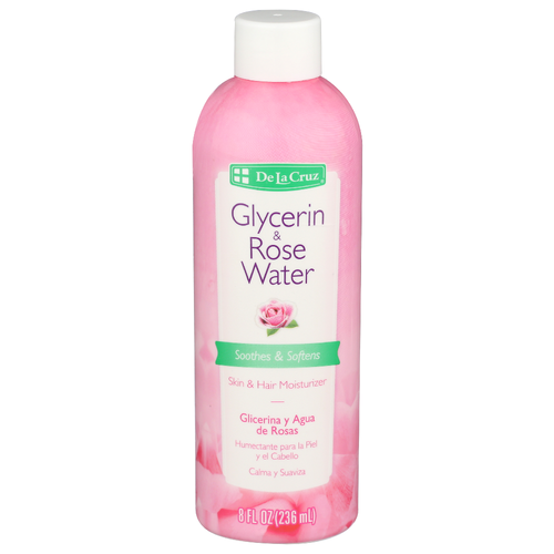 De La Cruz Glycerin & Rose Water Skin & Hair Moisturizer - 8 Fluid Ounce