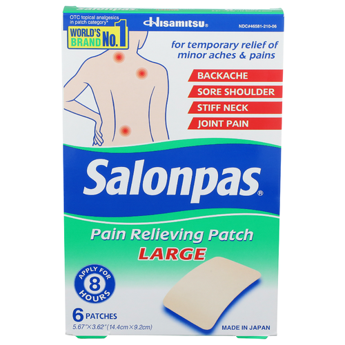 Salonpas Large Pain Relieving Patch - 6 Count