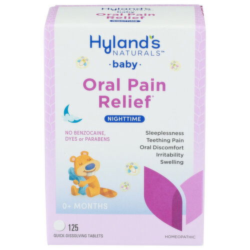 HYLAND's Naturals Tablets Baby Nighttime Oral Pain Relief - 125 Count