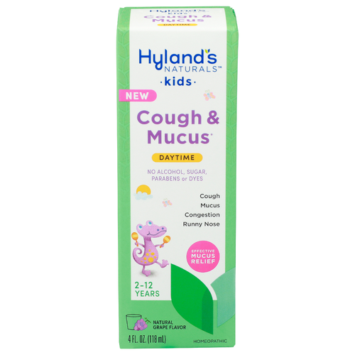Hyland's Naturals Natural Grape Flavor Cough & Mucus - 4 Fluid Ounce
