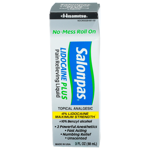 Salonpas No-Mess Roll On Pain Relieving Liquid - 3 Fluid Ounce