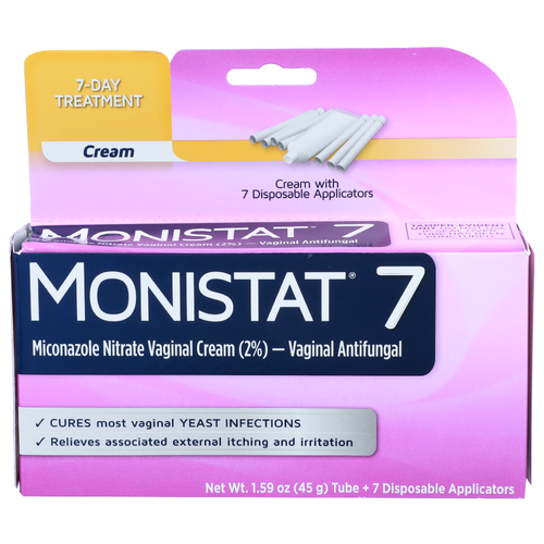 Monistat 7 7-Day Treatment Cream With Disposable Applicators - 1.59 Ounce