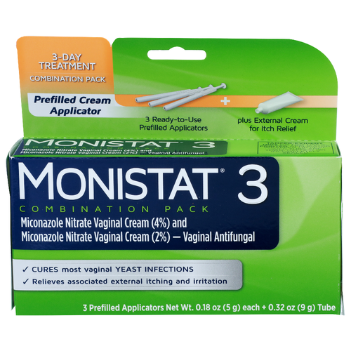 Monistat 3 Combination Pack Prefilled Cream Applicator - 0.86 Ounce