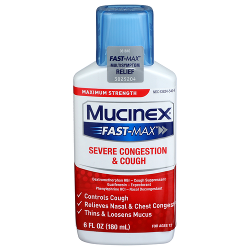Mucinex Fast-Max Severe Congestion & Cough - 6 Fluid Ounce
