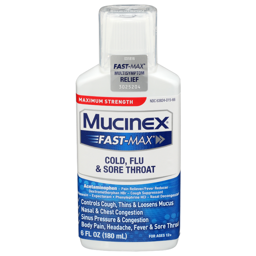 Mucinex Cold, Flu & Sore Throat - 6 Fluid Ounce
