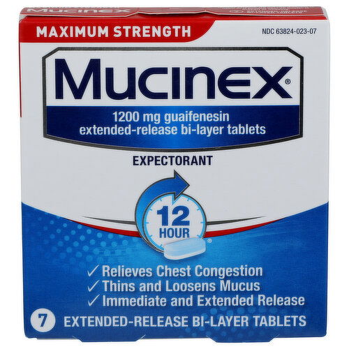 Mucinex Maximum Strength Extended-Release Bi-Layer Tablets - 7 Count