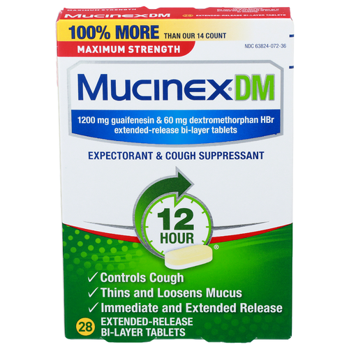 Mucinex Dm Expectorant & Cough Suppressant - 28 Count