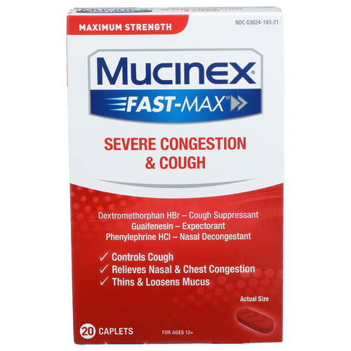 Mucinex Fast-Max Severe Congestion & Cough - 20 Count