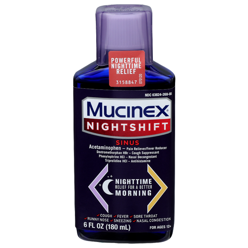 Mucinex Nightshift Sinus - 6 Fluid Ounce
