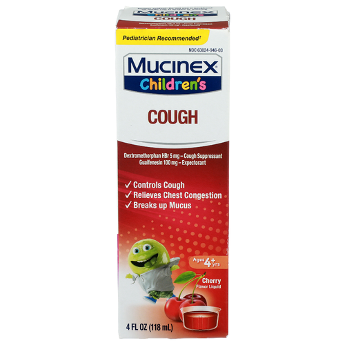 Mucinex Children's Cherry Flavor Liquid Cough - 4 Fluid Ounce
