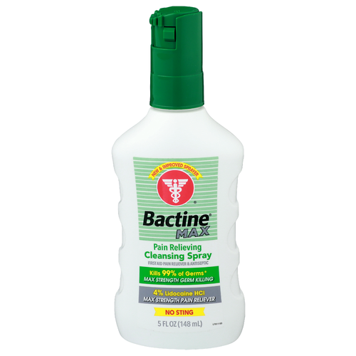 Bactine Max Cleansing Spray Pain Relieving - 5 Fluid Ounce