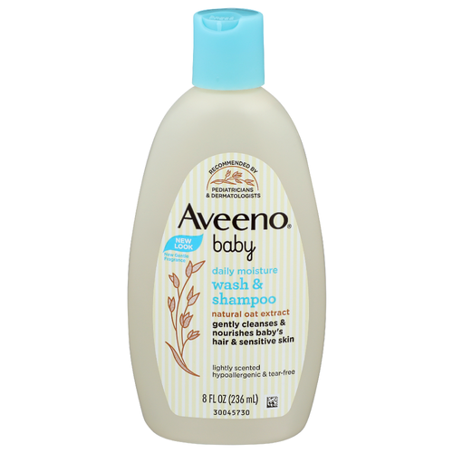 Aveeno Lightly Scented Daily Moisture Baby Wash & Shampoo - 8 Fluid Ounce