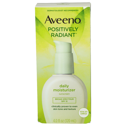 Aveeno Positively Radiant Daily Moisturizer Sunscreen - 4 Fluid Ounce