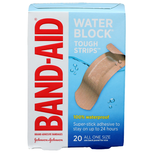 Band-Aid Water Block Tough Strips Bandages - 20 Count