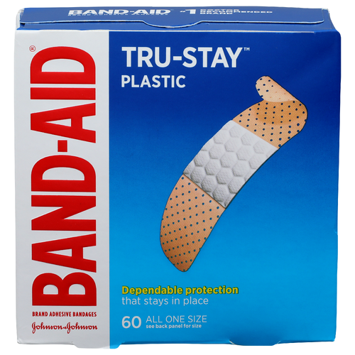 Band-Aid Tru-Stay Plastic Bandages - 60 Count