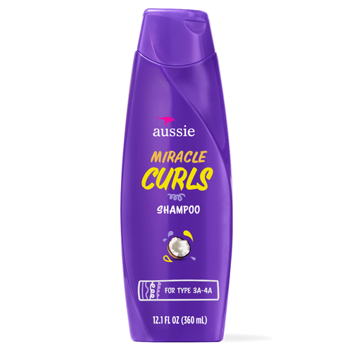 Aussie Miracle Curls Shampoo For Curly Hair With Coconut Oil, Paraben Free - 12.1 Ounce