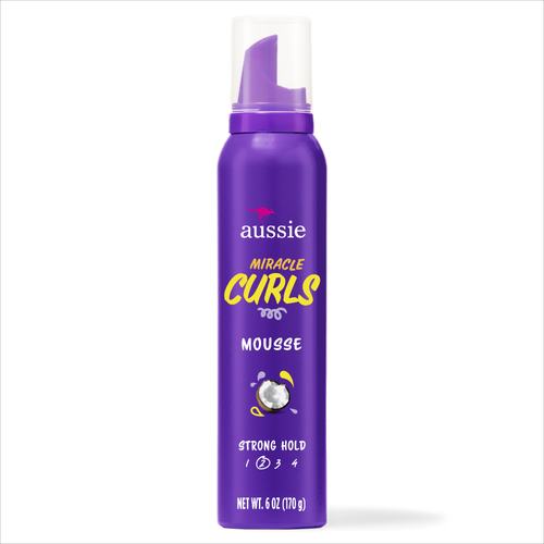 Aussie Miracle Curls Mousse For Curly Hair And Frizz Reduction, Silicone Free - 6 Ounce