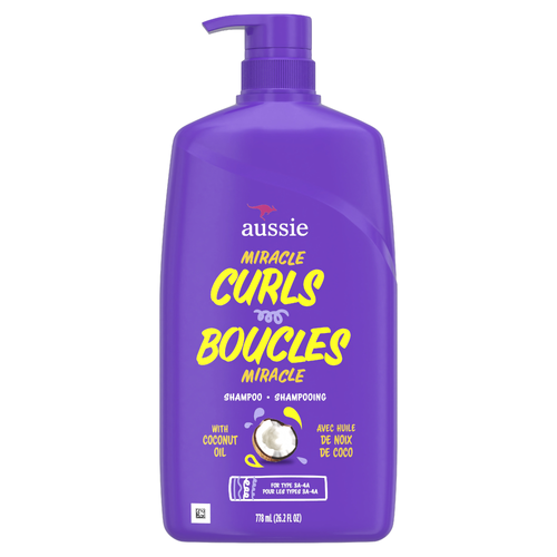 Aussie Miracle Curls Shampoo For Curly Hair With Coconut Oil, Paraben Free - 26.2 Ounce