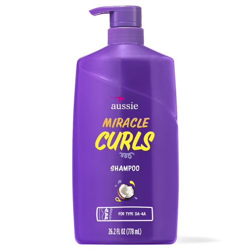Aussie Miracle Curls Shampoo For Curly Hair With Coconut Oil, Paraben Free - 26.2 Ounce