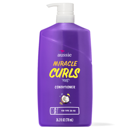 Aussie Miracle Curls Conditioner With Coconut Oil, Paraben Free - 26.2 Ounce