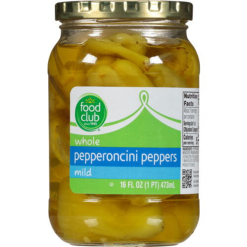 Food Club Pepperoncini Peppers, Mild, Whole