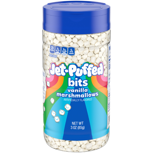 Jet-Puffed Vanilla Marshmallow Bits, Shaker - 3 Ounce