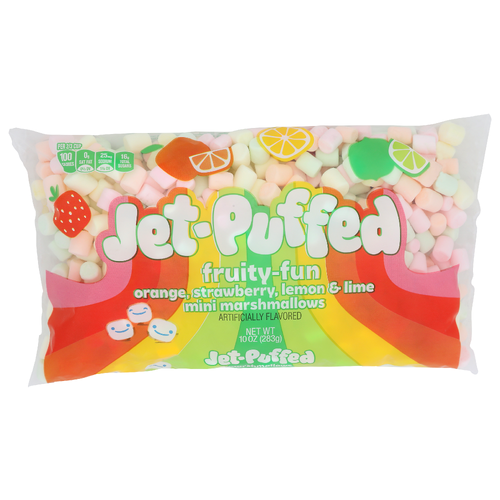 Jet-Puffed Fruity-Fun Orange, Strawberry, Lemon & Lime Mini Marshmallows - 10 Ounce