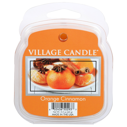 Village Candle Orange Cinnamon Wax Melt - 2.2 Ounce