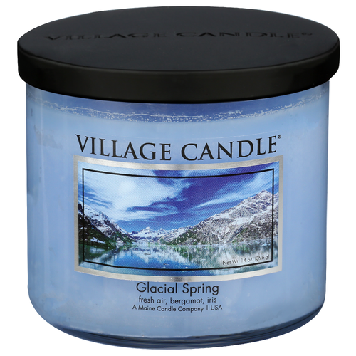 Village Candle Fresh Air, Bergamot, Iris Glacial Spring - 14 Ounce