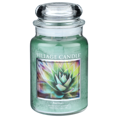 Village Candle Eucalyptus Leaf, Spearmint Awaken - 21.25 Ounce