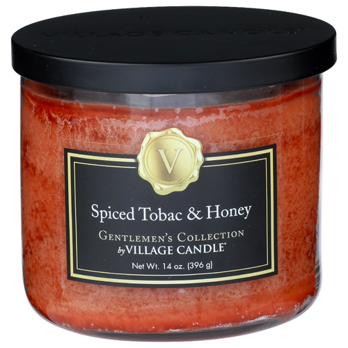 Gentlemen's Collection By Village Candle Spiced Tobac & Honey Black Decor - 14 Ounce
