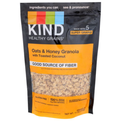 Kind Healthy Grains Oats & Honey Granola With Toasted Coconut - 11 Ounce