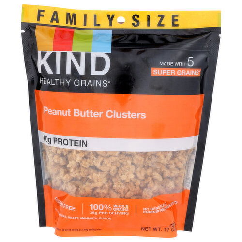 Kind Healthy Grain Family Size Peanut Butter Clusters - 17 Ounce