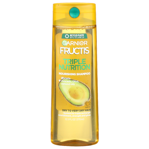 Garnier Glycerin + Avocado, Olive, Almond Oils Triple Nutrition Fructis Nourishing Shampoo - 12.5 Fluid Ounce Image 1 of 3