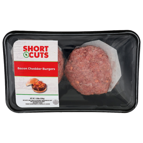 SHORT CUTS Bacon Cheddar Burgers - 0.333 Pound - 4 Count