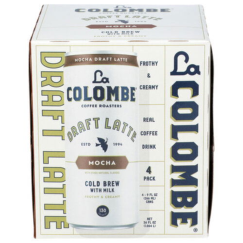La Colombe Coffee Multipack Case Mocha Draft Latte - 9 Fluid Ounce - 4 Count
