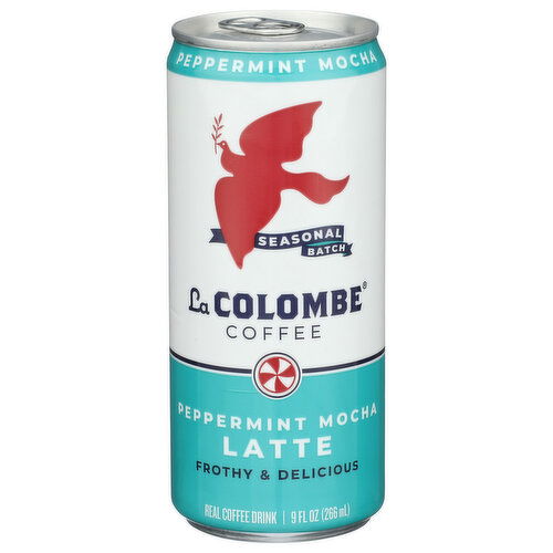 LA COLOMBE COFFEE Peppermint, Mocha Smooth & Creamy Case Draft Latte - 9 Fluid Ounce