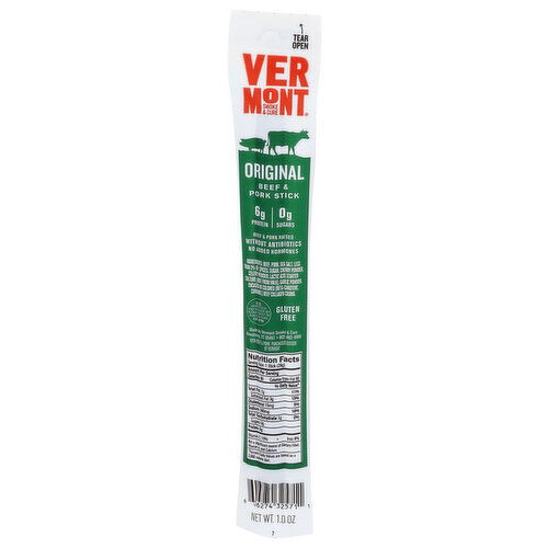Vermont SMOKE & CURE Original Beef & Pork Stick - 1 Ounce