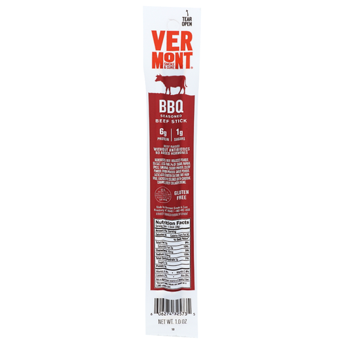 VERMONT SMOKE & CURE BBQ Seasoned Beef Stick - 1 Ounce