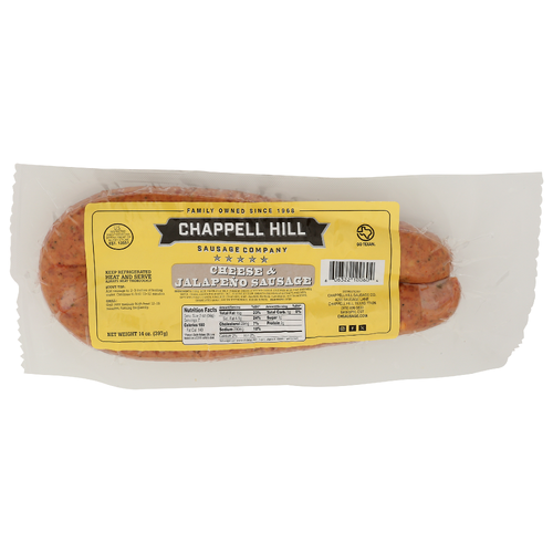CHAPPELL HILL SAUSAGE COMPANY Jalapeno & Cheese Smoked - 14 Ounce