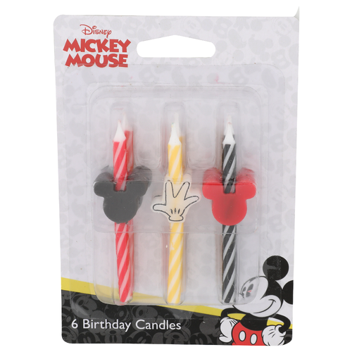 Disney Mickey Mouse Birthday Candles - 6 Count