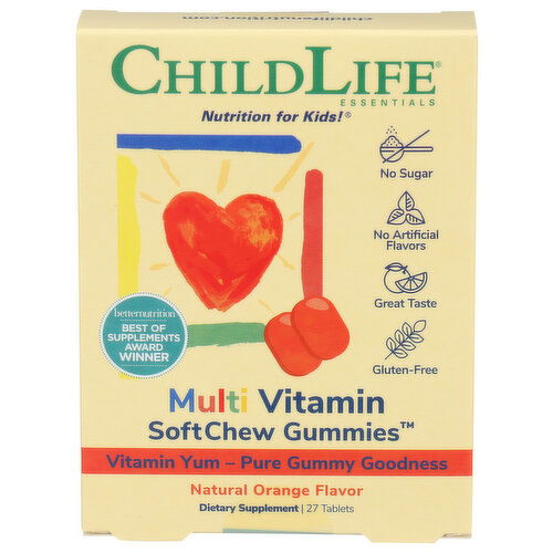 Childlife Essentials Multi Vitamin Softmelts Natural Orange - 27 Count