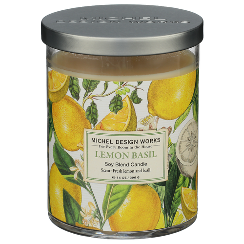 Michel Design Works Lemon Basil Medium Tumbler Candle - 14 Ounce
