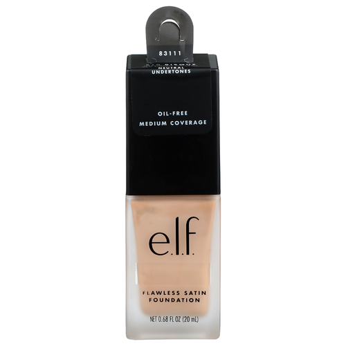 E.L.F. 210 Bisque Previously Natural Neutral Undertones E.l.f. Flawless Satin Foundation - 0.68 Fluid Ounce