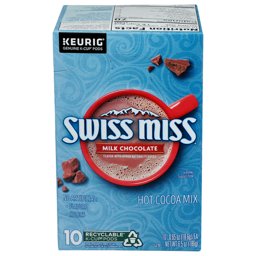 Swiss Miss Milk Chocolate Hot Cocoa Mix k Cuppods - 0.65 Ounce - 10 Count