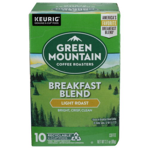 GREEN MOUNTAIN Gmc Breakfast Blend Kcup Ss - 0.31 Ounce - 10 Count