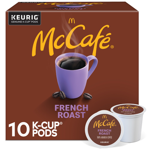 McCafe French Roast Single Serve Coffee Keurig K Cup Pods Dark - 10 Count